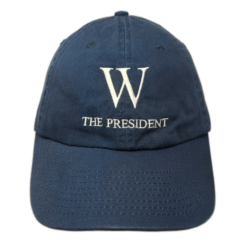 Bayside Baseball Cap Blue One Size W The President USA Made Strapback Navy Hat